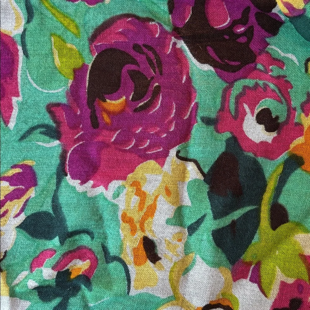 Betsey Johnson Floral Scarf 75” Long Viscose Lightweight Boho